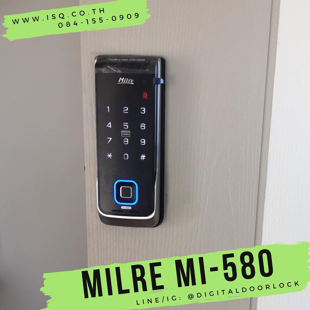 ตัวอย่างการติดตั้งกลอน digital doorlock Milre MI-580