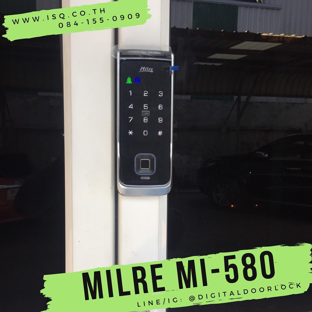 ตัวอย่างการติดตั้งกลอน digital doorlock Milre MI-580