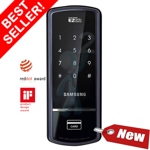 Samsung smart doorlock รุ่น SHS-1321 กลอนประตูดิจิตอล digital door lock รหัส+บัตร Best sell