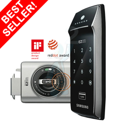Samsung smart doorlock รุ่น SHS-2320 (Shark) เป็นกลอนประตูดิจิตอล digital door lock รหัส+บัตร Best sell