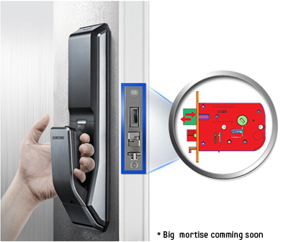 Samsung smart doorlock รุ่น SHS-P717 เป็นกลอนประตูดิจิตอล digital door lock รุ่นใหม่ล่าสุด Push/Pull - New handle system