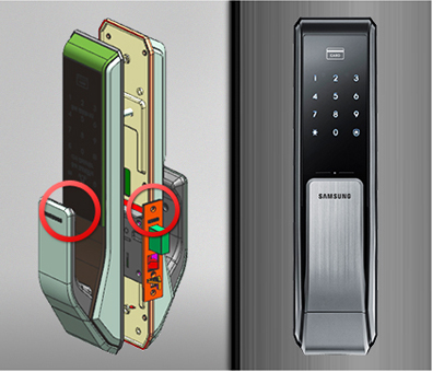 Samsung smart doorlock รุ่น SHS-P717 เป็นกลอนประตูดิจิตอล digital door lock รุ่นใหม่ล่าสุด Push/Pull - New mortise system