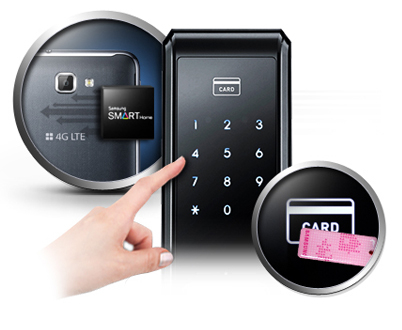 Samsung smart doorlock รุ่น SHS-P717 เป็นกลอนประตูดิจิตอล digital door lock รุ่นใหม่ล่าสุด Push/Pull - RFID NFC