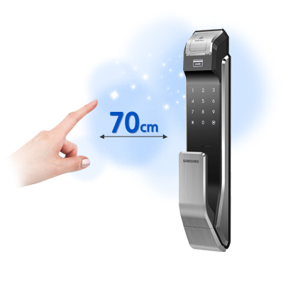 Samsung smart doorlock รุ่น SHS-P718 เป็นกลอนประตูดิจิตอล digital door lock New Push/Pull - Welcome mode