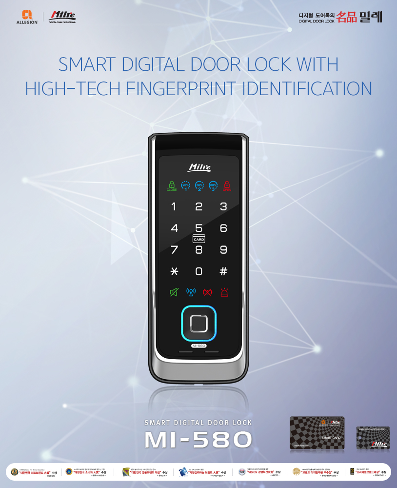 กลอนล็อคประตูอัตโนมัติ MI-580F exclusive model digital door lock
