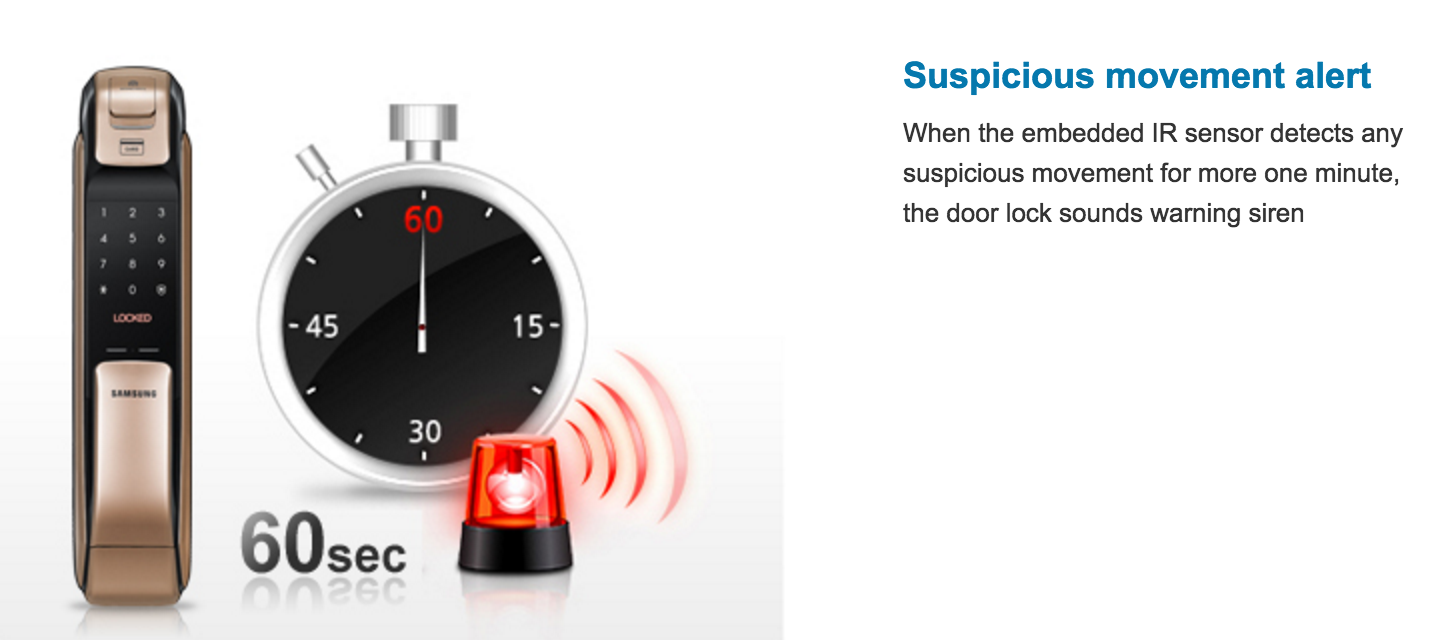 Samsung smart doorlock รุ่น SHP-DP728 เป็นกลอนประตูดิจิตอล digital door lock New Push/Pull Pin+RFID/NFC+Biometric/Finger scan+Key