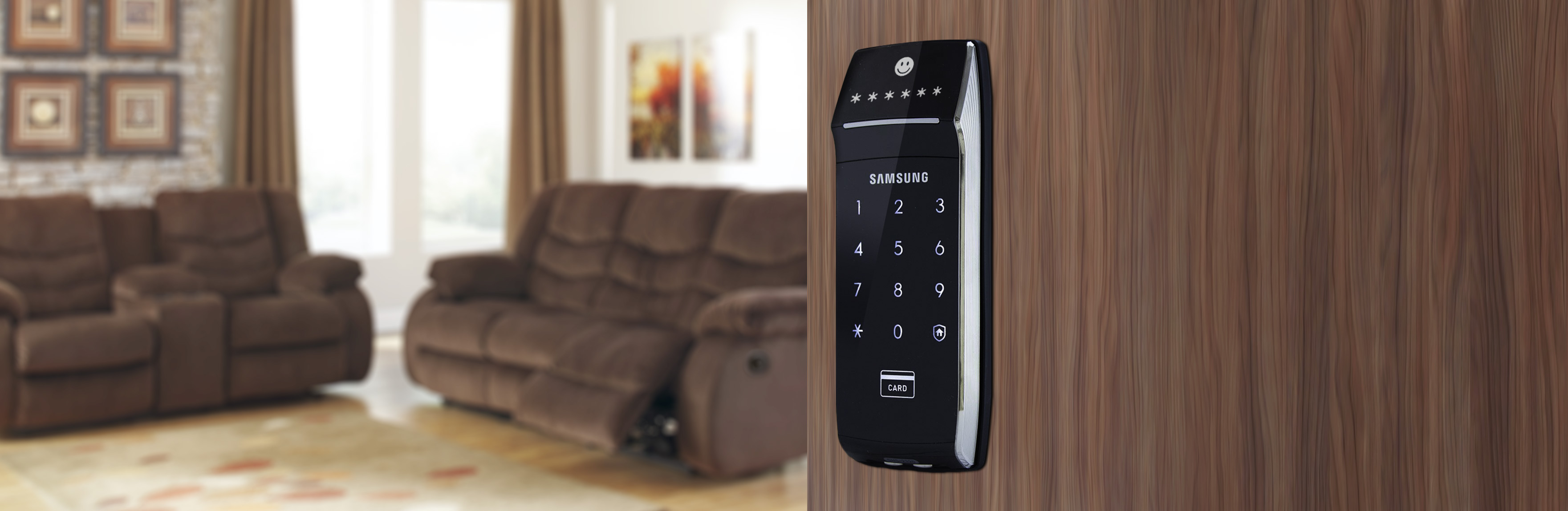 กลอนประตู ล็อคระบบดิจิตอล Samsung ซัมซุง SHS-2320 บานเลื่อน
