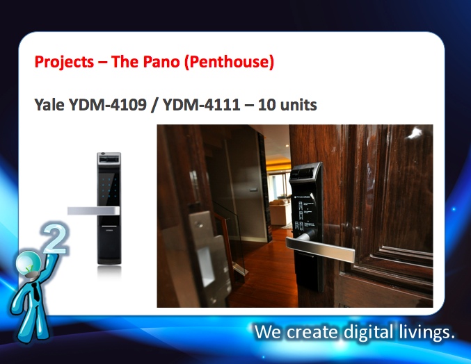 digital door lock กลอนประตูดิจิตอล Project Pano Rama3 Yale YDM-4109 YDM-4111 Penthouse