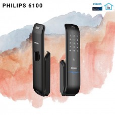 Digital door lock กลอนประตูดิจิตอล - Philips EasyKey 6100 (Main-lock รหัส+บัตร+สแกนนิ้ว+กุญแจ)